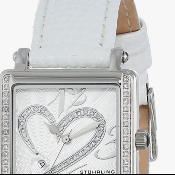 STUHRLING DIAMOND WHITE WATCH - Picture 4 of 14